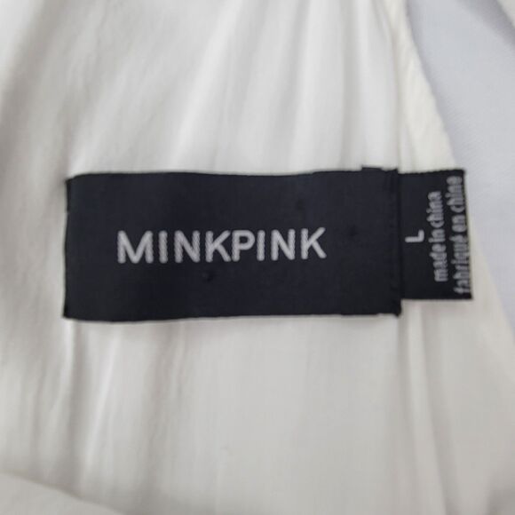 MINKPINK white halter lined casual dress large - Picture 4 of 6